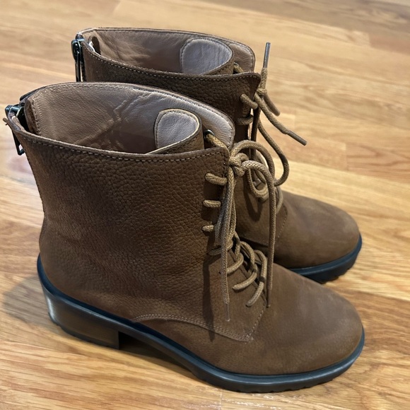 Madewell The Bradley Lace-Up Lugsole Boot Color Burled Wood Size 8 - Picture 11 of 16